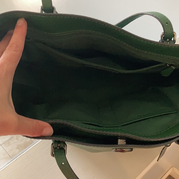 COACH Turnlock Tote Crossgrain Lthr Grass/Dk Nickl - Picture 5 of 10